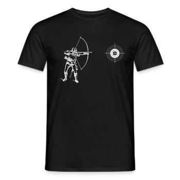 Tir à l'arc - T-shirt homme - noir - Devant - AI Model Male 178 light (178cm)