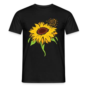 Sunflower - Men's T-Shirt - black - Front - AI Model Male 178 light (178cm)