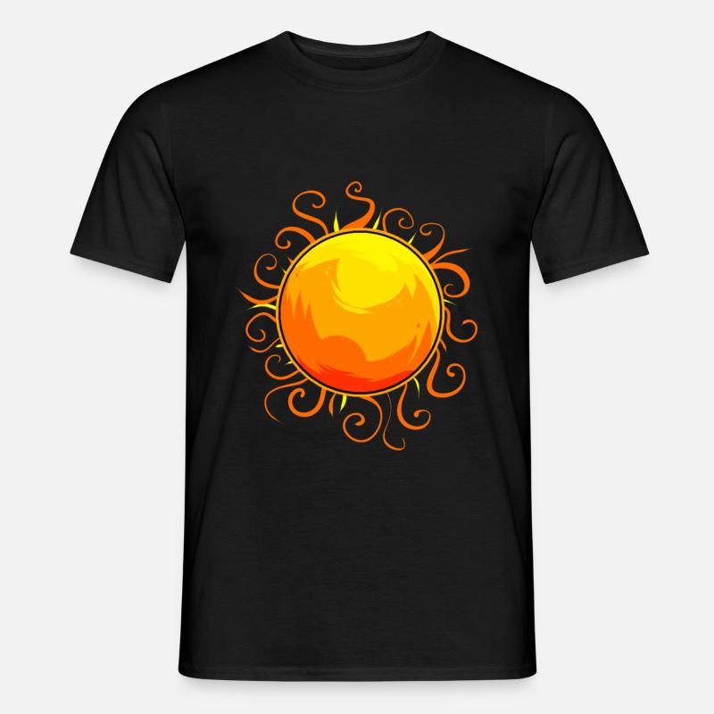 Sonne - Männer T-Shirt - Schwarz