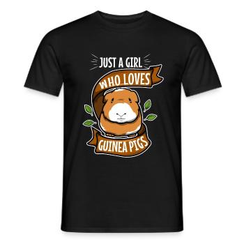 Just A Girl Who Love Guinea Pigs - Männer T-Shirt - Schwarz - Vorne - AI Model Male 178 light (178cm)