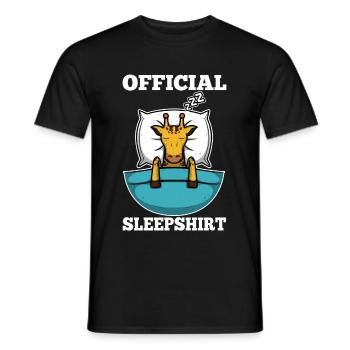 Official sleepshirt Giraffe - Männer T-Shirt - Schwarz - Vorne - AI Model Male 178 light (178cm)