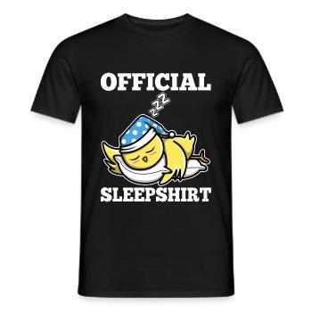Official sleepshirt chicken - Men's T-Shirt - black - Front - AI Model Male 178 light (178cm)