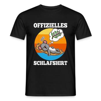 Offizielles schlafshirt Koala - Männer T-Shirt - Schwarz - Vorne - AI Model Male 178 light (178cm)
