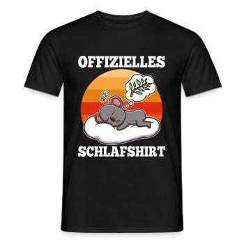 Offizielles schlafshirt Koala - Männer T-Shirt - Schwarz - Vorne - AI Model Male 178 light (178cm)