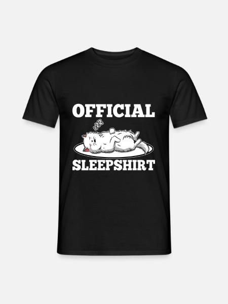 Chemise de sommeil officielle chat - T-shirt homme - noir
