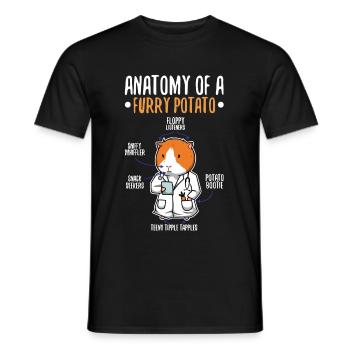 Anatomie d’une pomme de terre à fourrure - T-shirt homme - noir - Devant - AI Model Male 178 light (178cm)