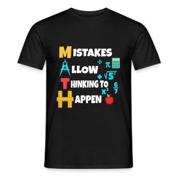 Dear math grow up and solve your own problems - Men's T-Shirt - black - Front - AI Model Male 178 light (178cm)
