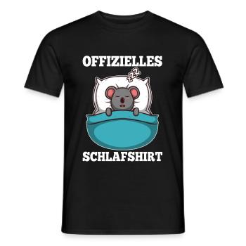 Offizielles schlafshirt Koala - Männer T-Shirt - Schwarz - Vorne - AI Model Male 178 light (178cm)