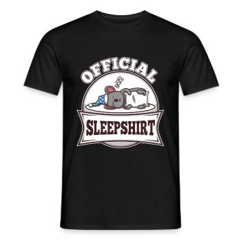 Official Sleeping Shirt Koala - Men's T-Shirt - black - Front - AI Model Male 178 light (178cm)