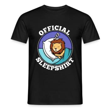 Chemise de nuit officielle lion - T-shirt homme - noir - Devant - AI Model Male 178 light (178cm)