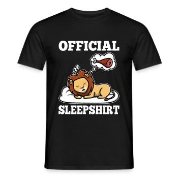 Chemise de nuit officielle lion - T-shirt homme - noir - Devant - AI Model Male 178 light (178cm)