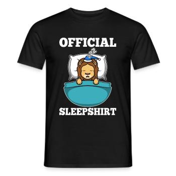 Chemise de nuit officielle lion - T-shirt homme - noir - Devant - AI Model Male 178 light (178cm)