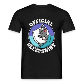 Official sleepshirt Maus - Männer T-Shirt - Schwarz - Vorne - AI Model Male 178 light (178cm)