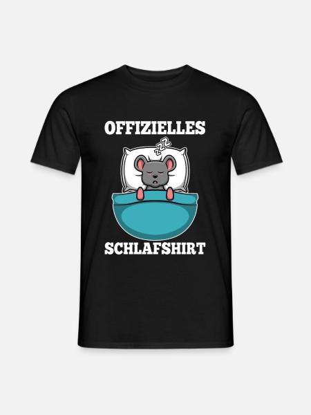 Offizielles schlafshirt Maus - Männer T-Shirt - Schwarz