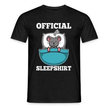 Official sleepshirt Maus - Männer T-Shirt - Schwarz - Vorne - AI Model Male 178 light (178cm)