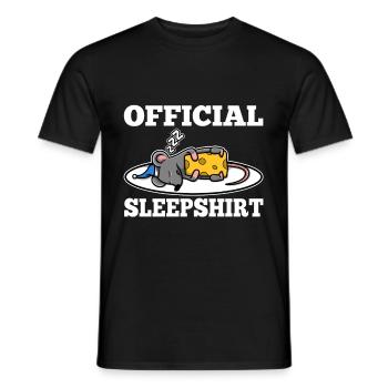 Officiële sleepshirt muis - Heren T-shirt - zwart - Voor - AI Model Male 178 light (178cm)