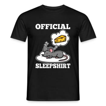Officiële sleepshirt muis - Heren T-shirt - zwart - Voor - AI Model Male 178 light (178cm)