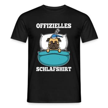 Offizielles schlafshirt Mops - Männer T-Shirt - Schwarz - Vorne - AI Model Male 178 light (178cm)