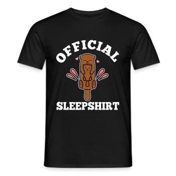 Official sleepshirt Otter - Männer T-Shirt - Schwarz - Vorne - AI Model Male 178 light (178cm)