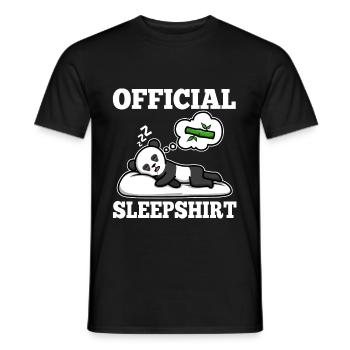 Official sleepshirt Panda - Männer T-Shirt - Schwarz - Vorne - AI Model Male 178 light (178cm)