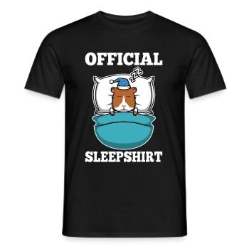 Chemise de nuit officielle Cochon d’Inde - T-shirt homme - noir - Devant - AI Model Male 178 light (178cm)