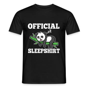 Official sleepshirt Panda - Männer T-Shirt - Schwarz - Vorne - AI Model Male 178 light (178cm)
