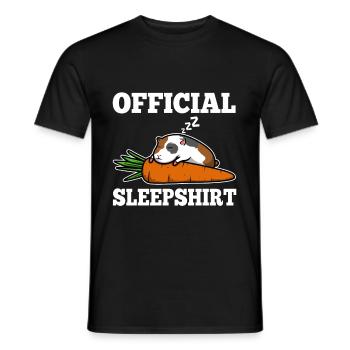 Chemise de nuit officielle Cochon d’Inde - T-shirt homme - noir - Devant - AI Model Male 178 light (178cm)