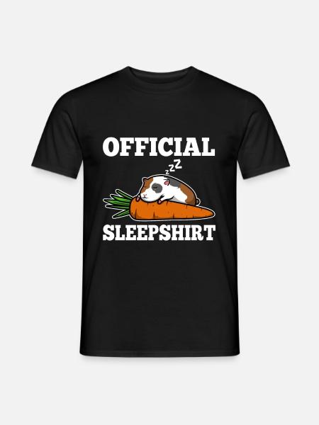 Official sleepshirt Guinea pig - Männer T-Shirt - Schwarz