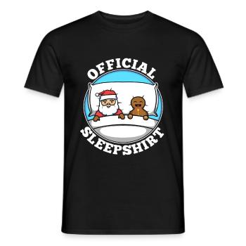 Official sleepshirt christmas - Männer T-Shirt - Schwarz - Vorne - AI Model Male 178 light (178cm)