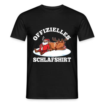 Offizielles schlafshirt Weihnachten - Männer T-Shirt - Schwarz - Vorne - AI Model Male 178 light (178cm)