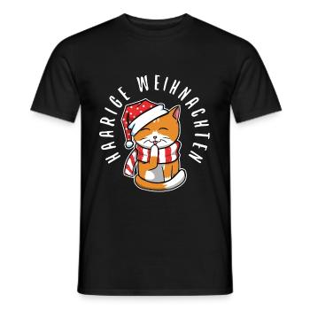 Haarige weihnachten - Männer T-Shirt - Schwarz - Vorne - AI Model Male 178 light (178cm)