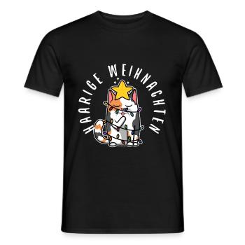 Haarige weihnachten - Männer T-Shirt - Schwarz - Vorne - AI Model Male 178 light (178cm)