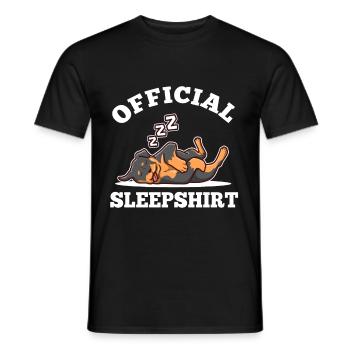 Official sleepshirt Rottweiler - Männer T-Shirt - Schwarz - Vorne - AI Model Male 178 light (178cm)