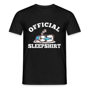 Pingouin chemise de nuit officiel - T-shirt homme - noir - Devant - AI Model Male 178 light (178cm)