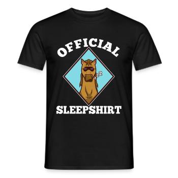 Chemise de nuit officielle Cheval - T-shirt homme - noir - Devant - AI Model Male 178 light (178cm)