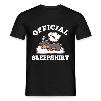 Official sleepshirt Rottweiler - Männer T-Shirt - Schwarz - Vorne - AI Model Male 178 light (178cm)