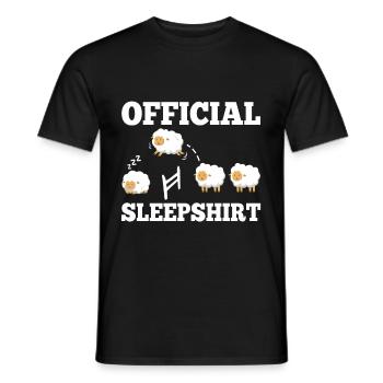 Official sleepshirt Sheep - Männer T-Shirt - Schwarz - Vorne - AI Model Male 178 light (178cm)