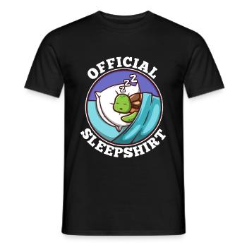 Official sleepshirt Turtle - Men's T-Shirt - black - Front - AI Model Male 178 light (178cm)