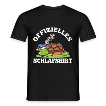 Official Sleeping Shirt Turtle - Men's T-Shirt - black - Front - AI Model Male 178 light (178cm)