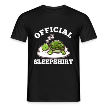 Official sleepshirt Turtle - Men's T-Shirt - black - Front - AI Model Male 178 light (178cm)