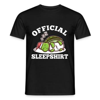 Official sleepshirt Turtle - Men's T-Shirt - black - Front - AI Model Male 178 light (178cm)