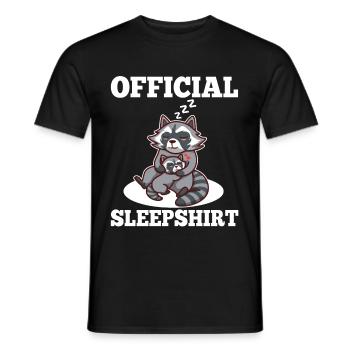 Official sleepshirt Raccoon - Männer T-Shirt - Schwarz - Vorne - AI Model Male 178 light (178cm)