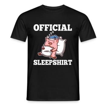 Official sleepshirt Pig - Männer T-Shirt - Schwarz - Vorne - AI Model Male 178 light (178cm)