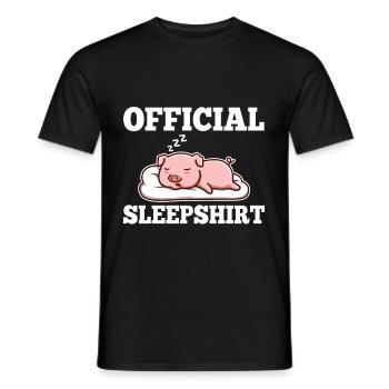Official sleepshirt Pig - Men's T-Shirt - black - Front - AI Model Male 178 light (178cm)