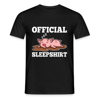 Official sleepshirt Pig - Männer T-Shirt - Schwarz - Vorne - AI Model Male 178 light (178cm)