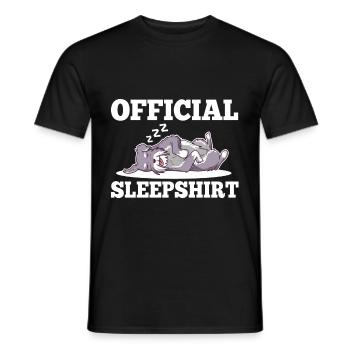 Chien de chemise de nuit officiel - T-shirt homme - noir - Devant - AI Model Male 178 light (178cm)