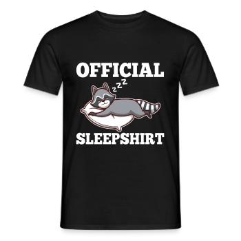 Chemise de nuit officielle Raton laveur - T-shirt homme - noir - Devant - AI Model Male 178 light (178cm)