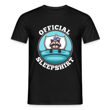 Official sleepshirt Raccoon - Männer T-Shirt - Schwarz - Vorne - AI Model Male 178 light (178cm)