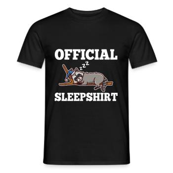 Official sleepshirt Raccoon - Männer T-Shirt - Schwarz - Vorne - AI Model Male 178 light (178cm)