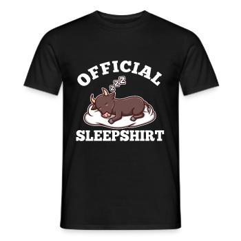Drôle d’amoureux du Taureau disant des vêtements de pyjama de sommeil - T-shirt homme - noir - Devant - AI Model Male 178 light (178cm)